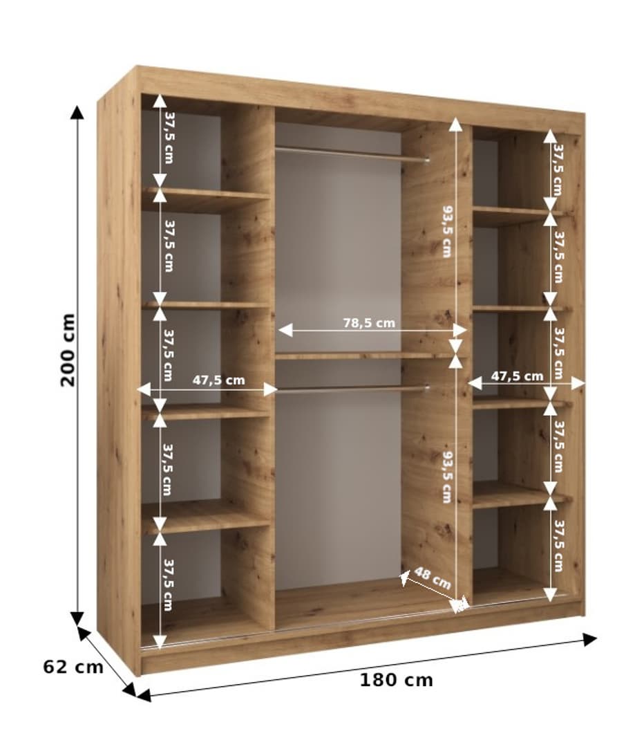 Liberty Verona 01 Sliding Door Wardrobe 180cm