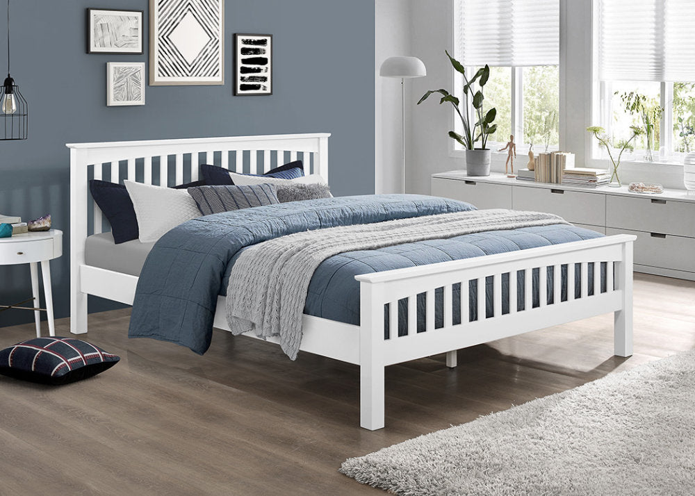 Sareer Balmoral 3ft Single White Wooden Bed Frame