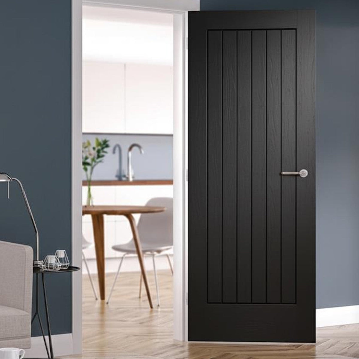 XL Joinery Internal Black Door Suffolk Fire Door FD30 Fully Finished