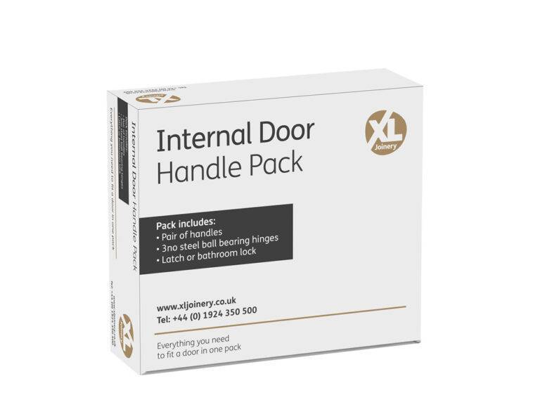 Danube Fire Door Handle Pack Chrome/Satin Chrome with 75mm Latch