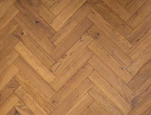 Liberty Fitzroy Dark Oak 18x70mm Solid Oak Herringbone Wood Flooring UV Oiled