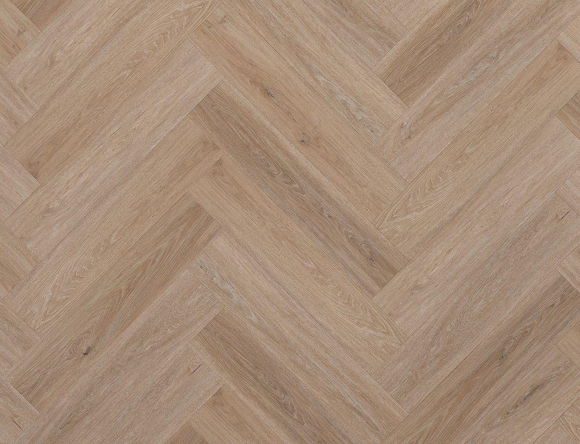 Liberty SPC 6.5mm LVT Flooring Porthcurno Oak Herringbone Rigid Core Built In Underlay
