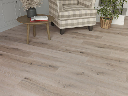 Liberty 5mm SPC LVT Flooring Tankerton Whitewashed Grey Oak Rigid Core Built In Underlay