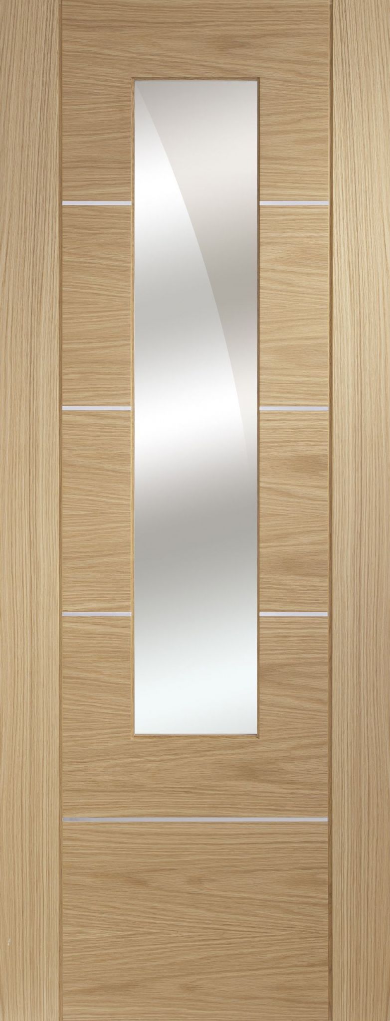 XL Joinery Prefinished Internal Oak Door Portici Clear Glazed