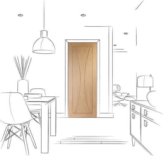 XL Joinery Internal Oak Verona Fire Door Panelled FD30