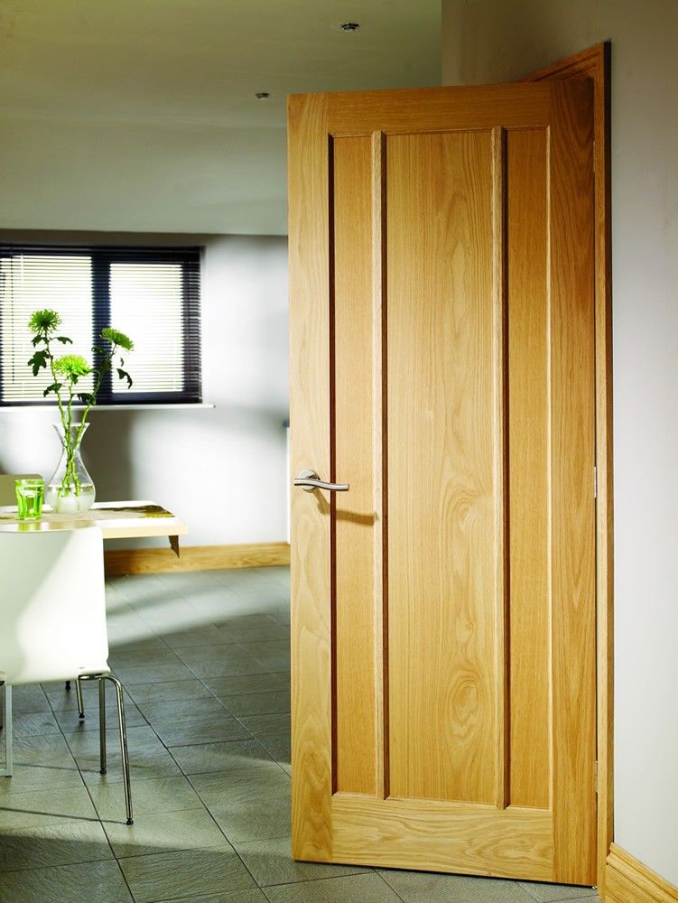 XL Joinery Internal Oak Worcester 3 Panel Door Fully Finished