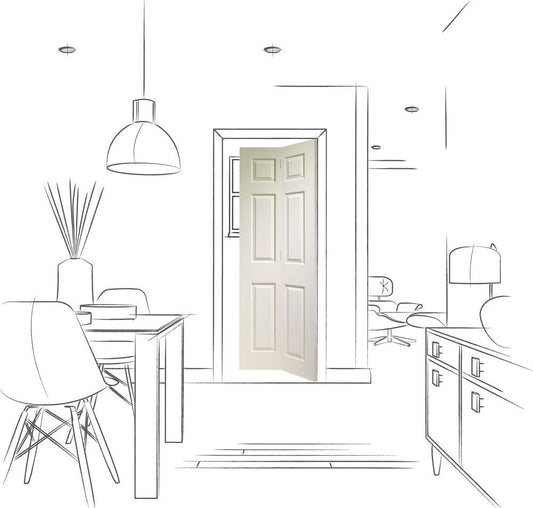 Internal White Moulded Colonist 6 Panel Bi-Fold Door