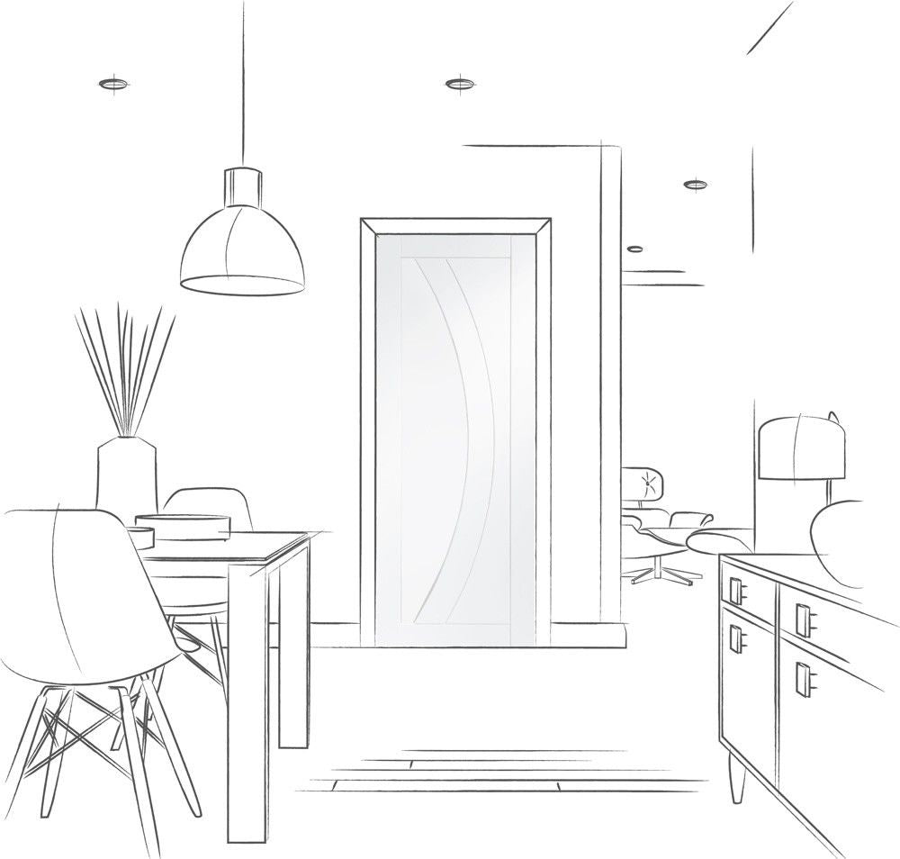 XL Joinery Internal White Salerno Fire Door FD30