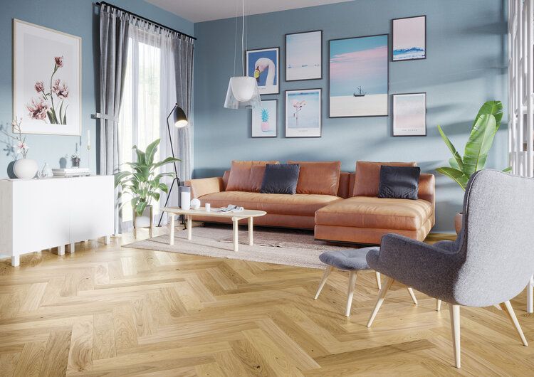 Timba Floor Engineered 14x110mm Oak Herringbone 5G Real Wood Flooring 2063