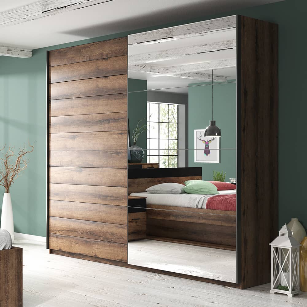 Liberty Beta Sliding Door Mirrored Wardrobe