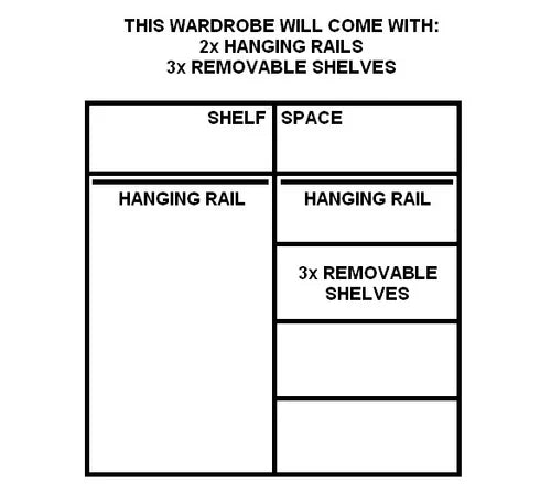 Liberty AR-04 Sliding Door Wardrobe 150cm 2 Door