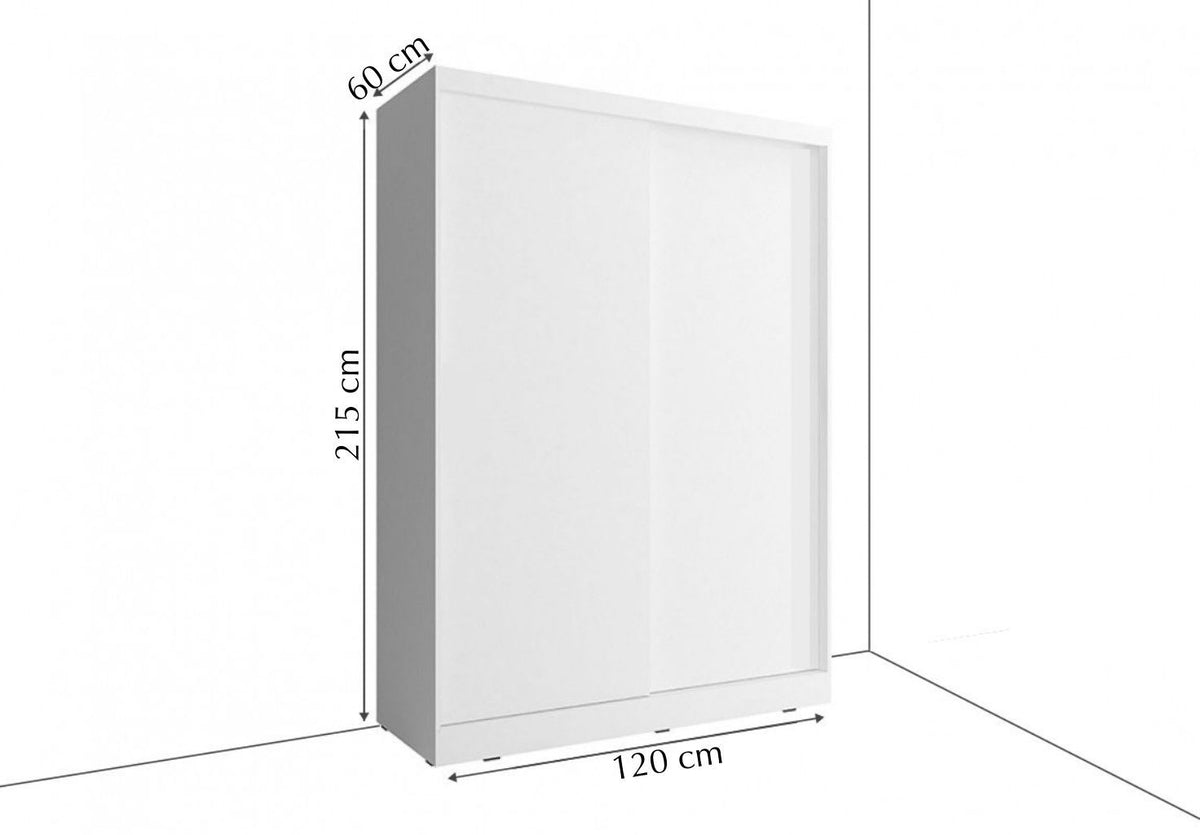 Liberty Arti 6 - 2 Sliding Door Wardrobe 120cm