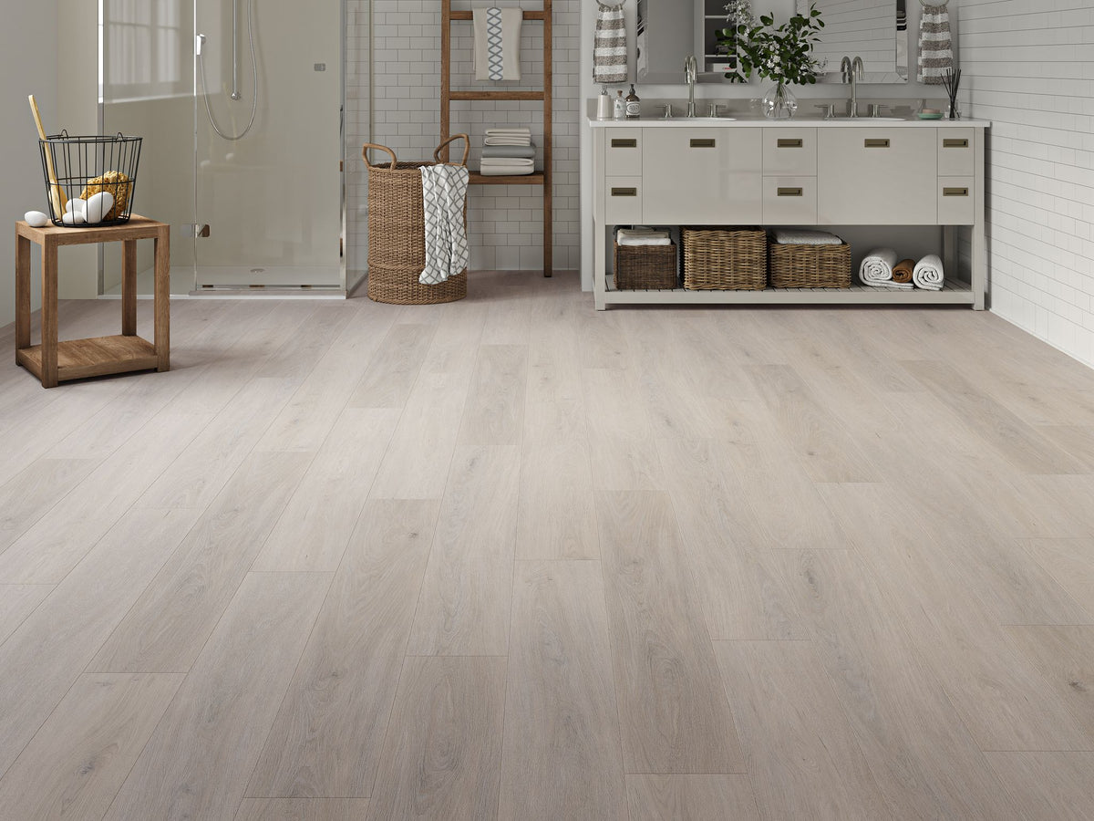 Liberty 5mm SPC LVT Flooring Cromer Light Grey Oak Rigid Core Built In Underlay