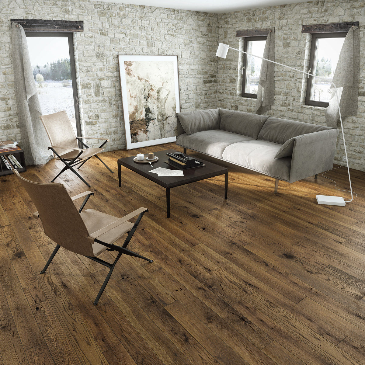 Timba Floor 5G 14mm Engineered Flooring Deep Smoked Oak 130mm Matt Lacquered 2048