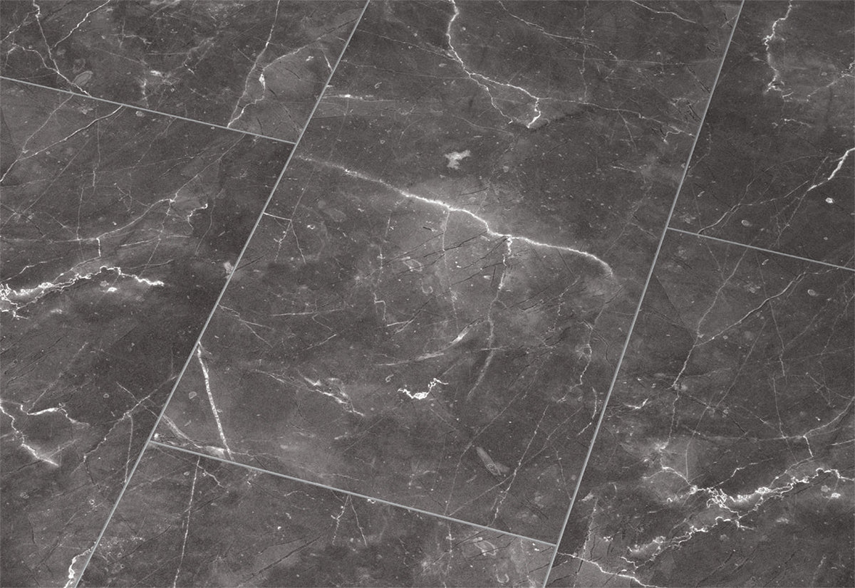 Liberty Falquon Stone Botticino Dark Tile High Gloss 8mm Laminate Flooring