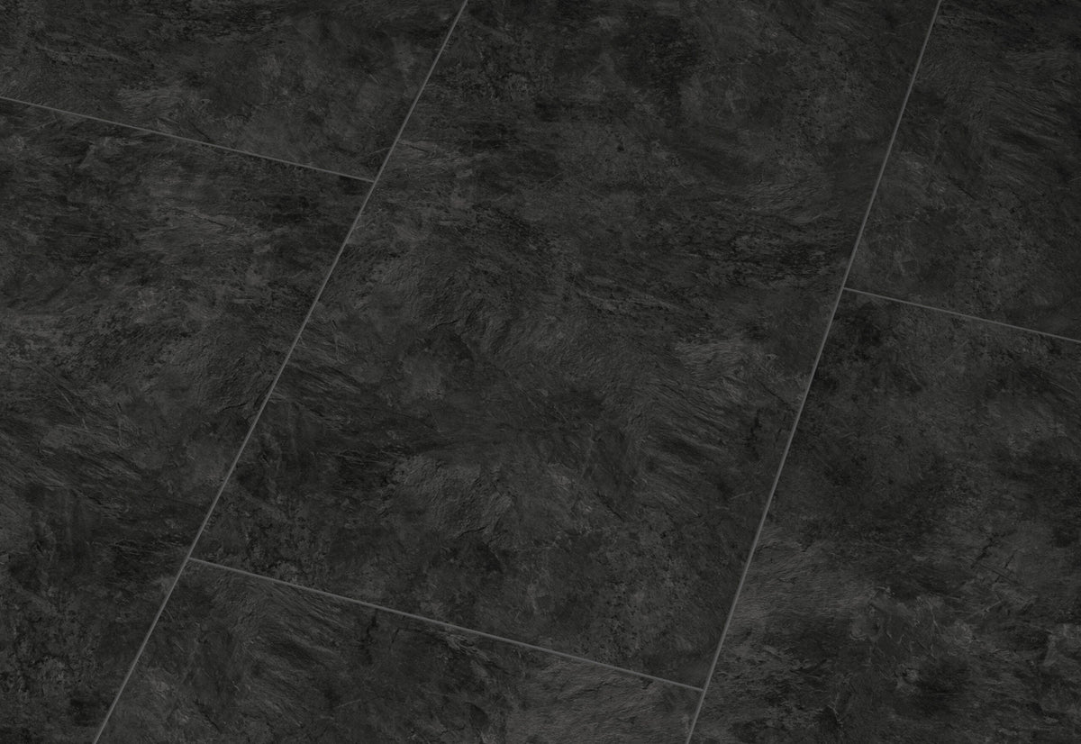 Falquon Stone Pindos Dark Stone Tile High Gloss 8mm Laminate Flooring