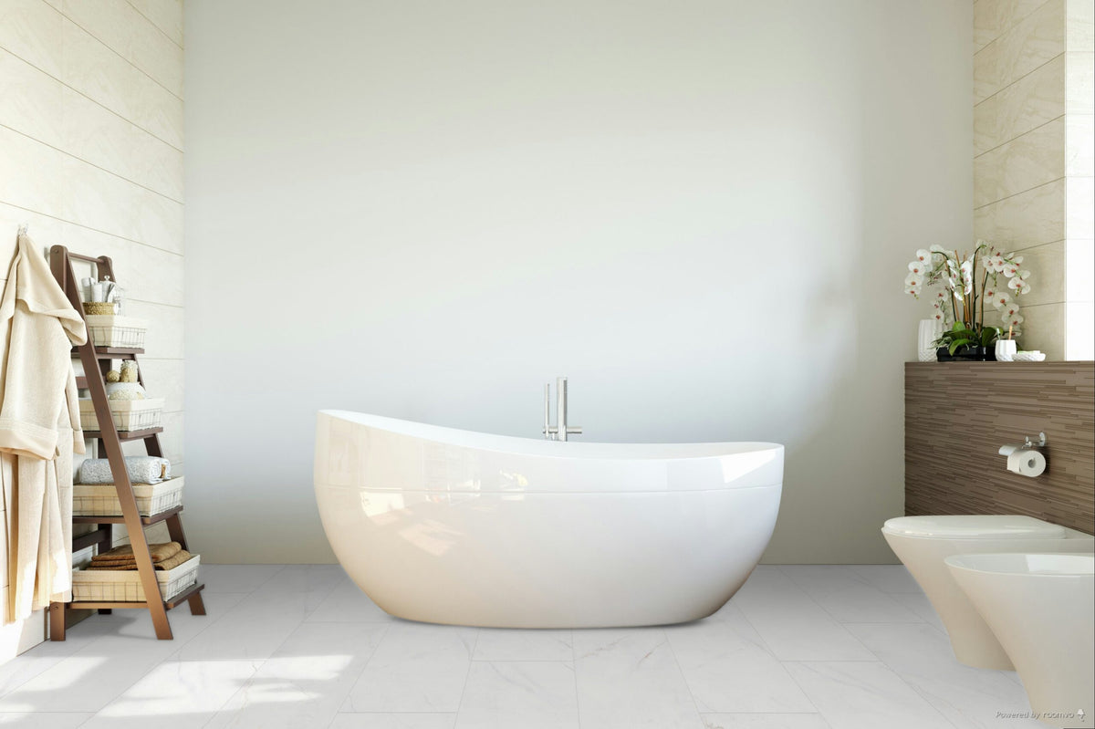 Liberty Falquon Stone Marmorata Chiara Tile High Gloss 8mm Laminate Flooring