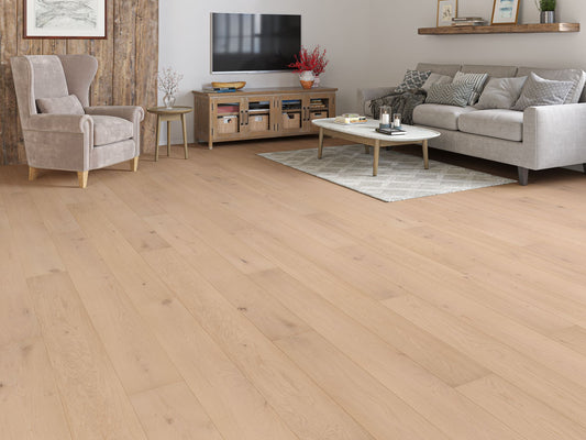 Liberty 14x190mm Light Gisburn Oak UV Oiled Real Oak 14mm Engineered Wood Floor