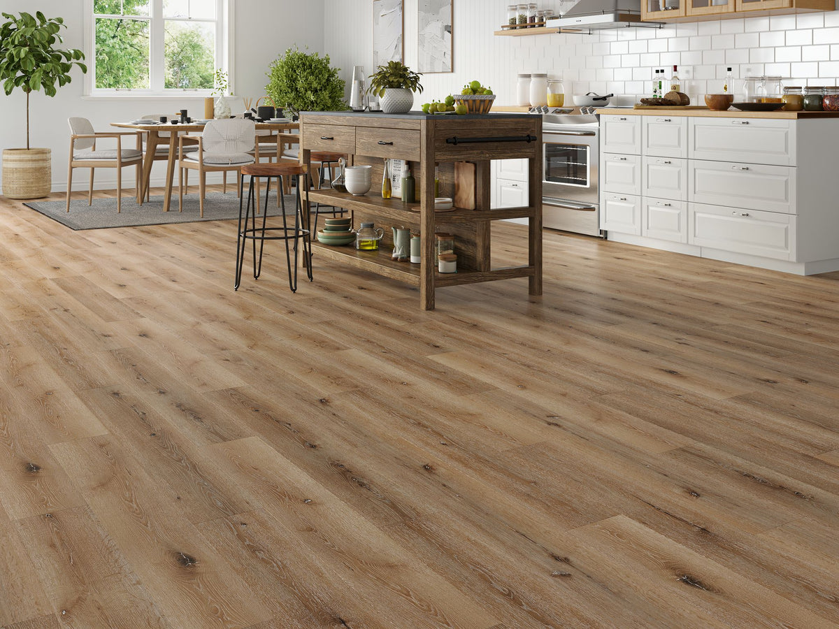 Liberty 5mm SPC LVT Flooring Holkham Grey Honey Oak Rigid Core Built In Underlay