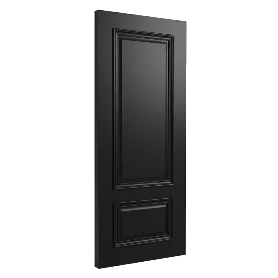 XL Joinery Internal Black Nelson 2 Panel Door With Raised Mouldings