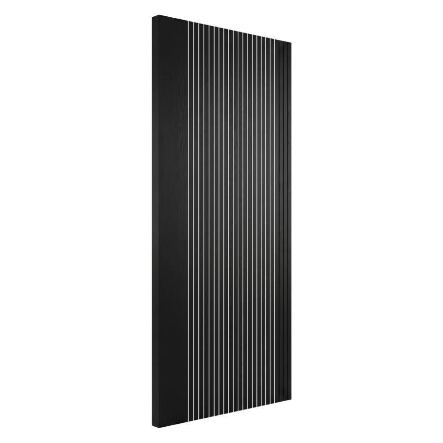 XL Joinery Internal Black Stria Laminate Glazed Door With Clear Glass Fully Finished