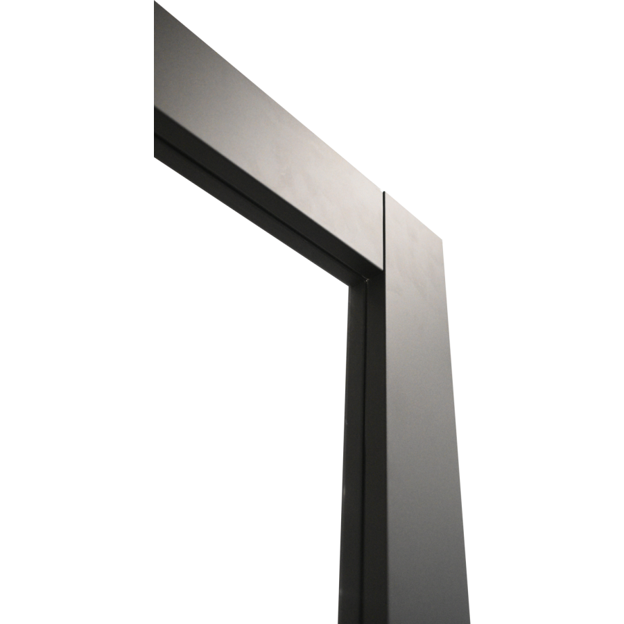 XL Joinery Internal Black Laminate Glazed 4L Industrial Style Door With Clear Glass Pre-Finished