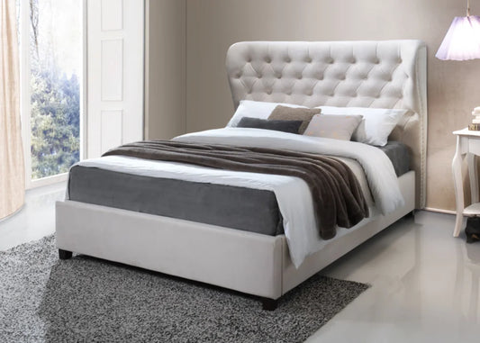 Sareer Infinity Cream Fabric Bed