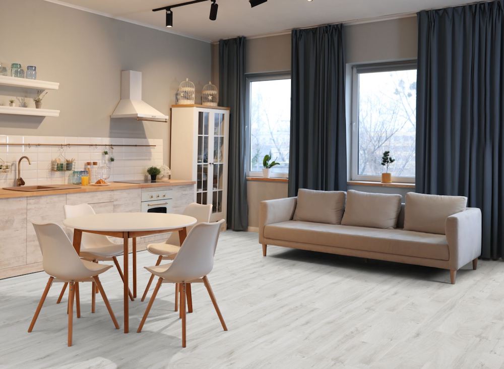 Kaindl Gloss Fresco Snow 8mm Laminate Flooring With Free Underlay