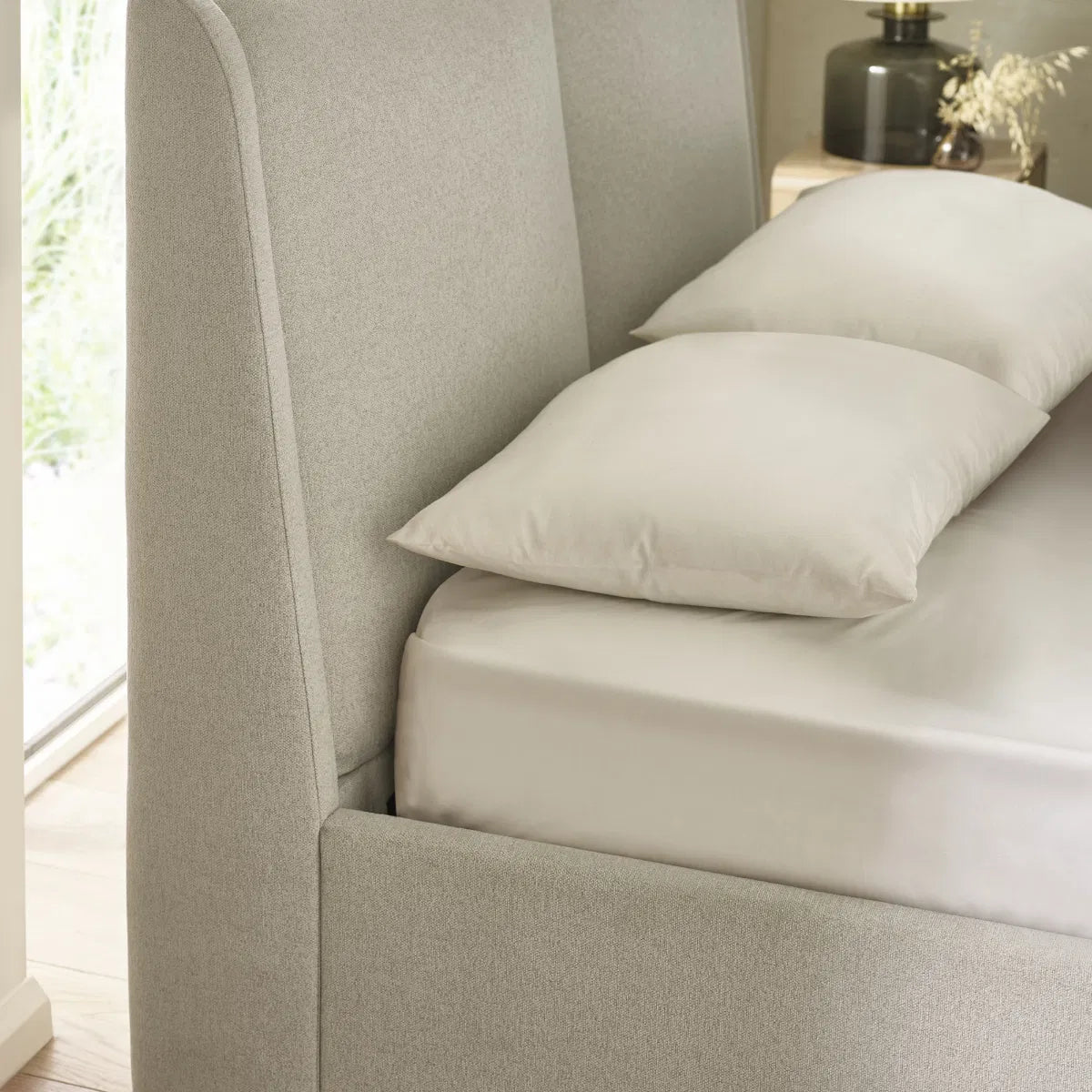 Trinity Maddock Beige Fabric Ottoman Bed