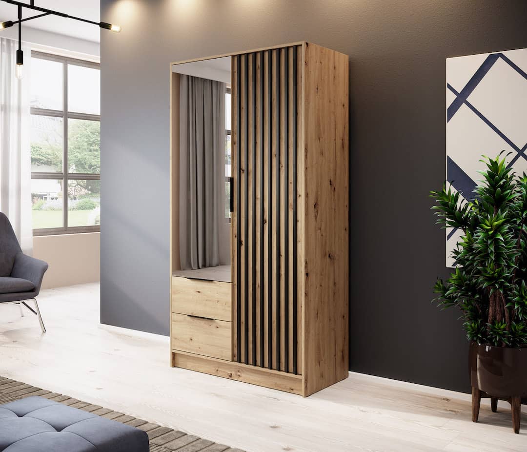 Liberty Nelly Hinged Door Wardrobe 105cm [Mirror]