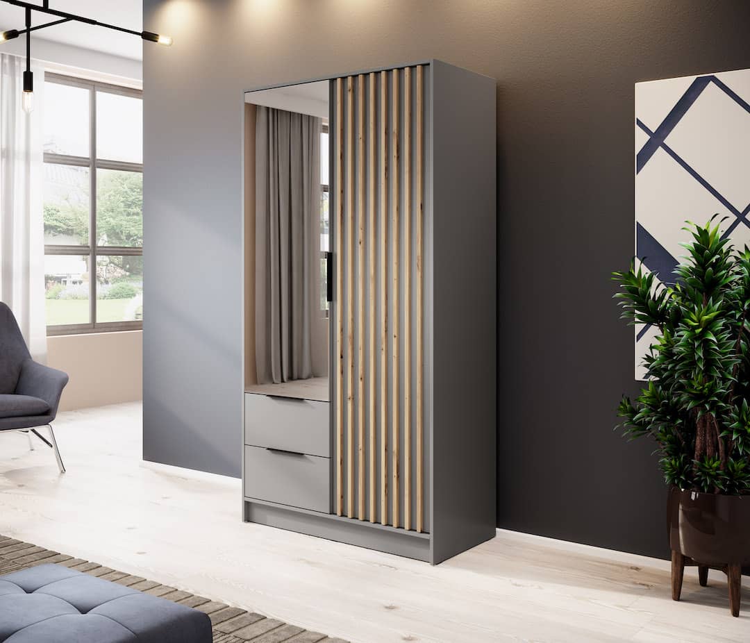 Liberty Nelly Hinged Door Wardrobe 105cm [Mirror]