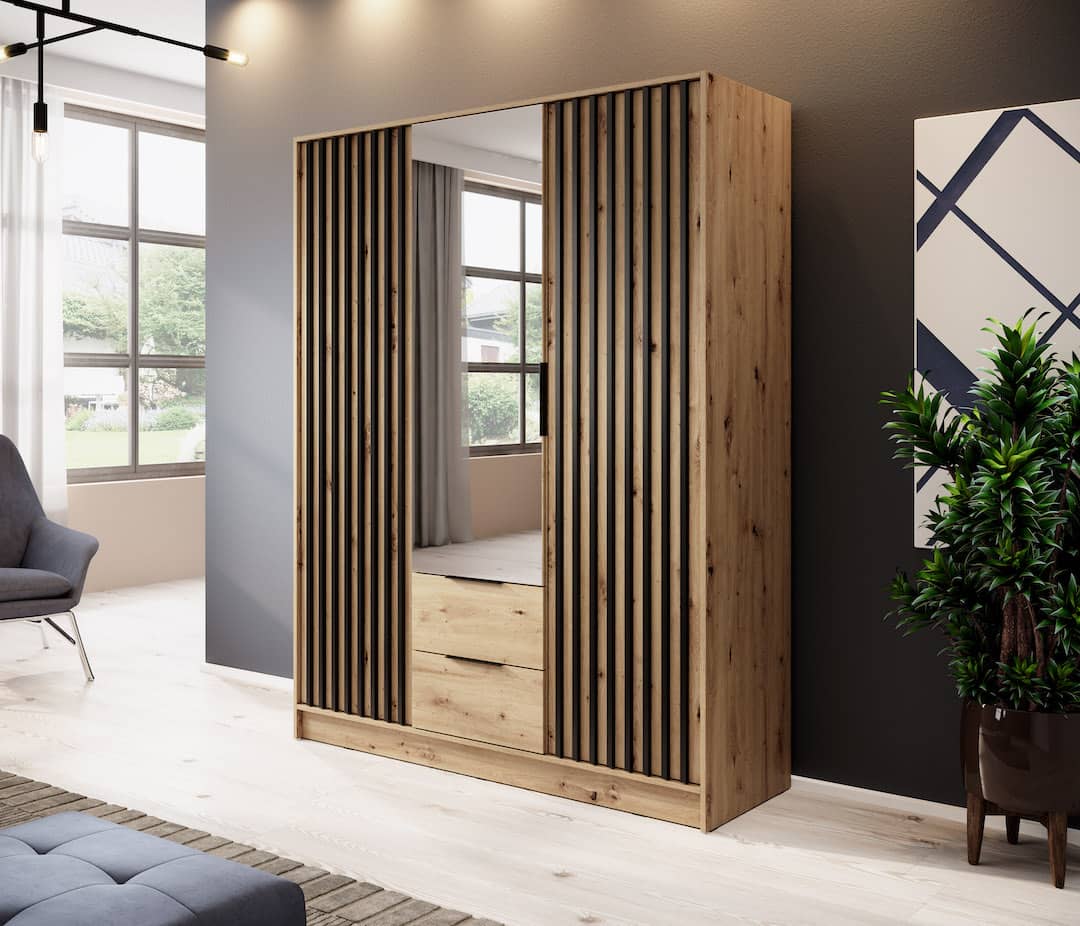 Liberty Nelly Hinged Door Wardrobe 155cm [Mirror]