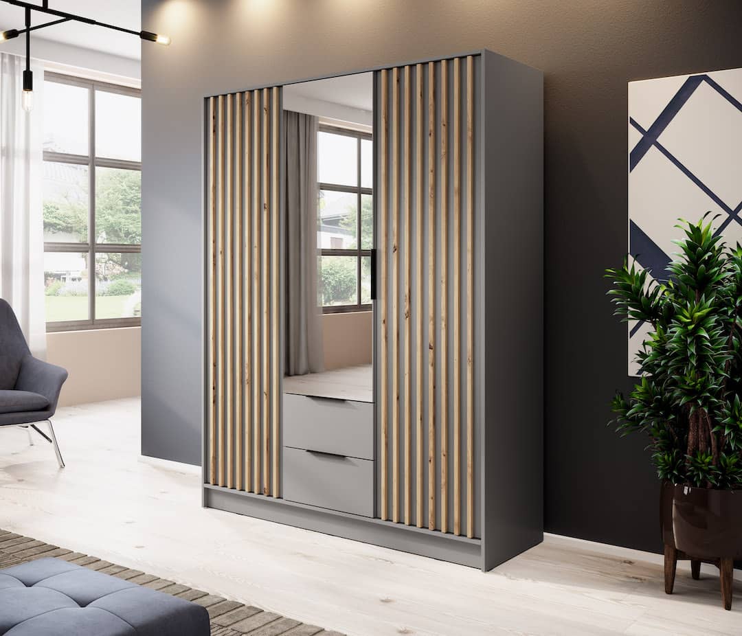 Liberty Nelly Hinged Door Wardrobe 155cm [Mirror]