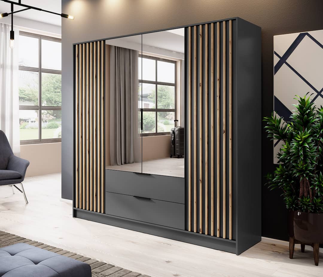 Liberty Nelly Hinged Door Wardrobe 206cm [Mirror]