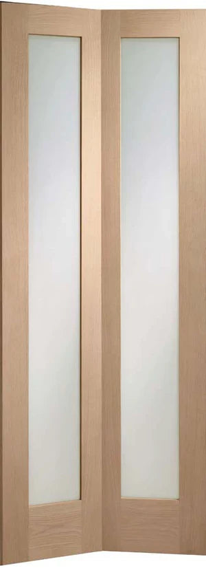 XL Joinery Internal Oak Door Pattern 10 Bi-Fold Clear Glazed