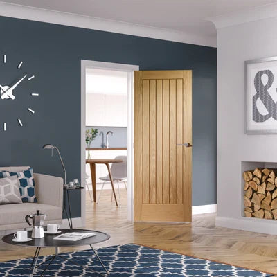 XL Joinery Internal Oak Suffolk Door Fully Finished