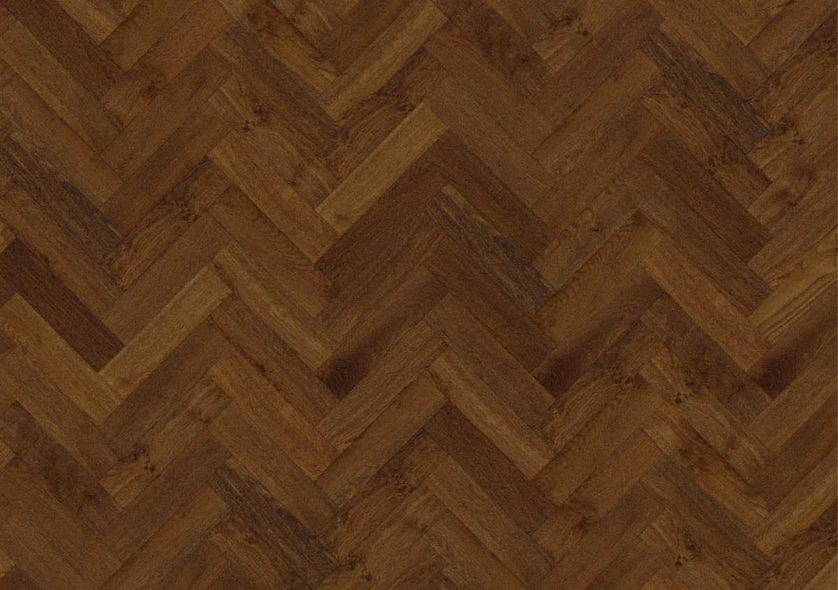 Liberty Lignum Strata  Double Smoked & Brushed Oak 15x90mm 15mm Engineered Wood Flooring Herringbone