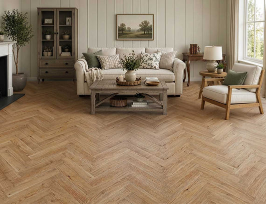Liberty Cadogan Oak 18x70mm Solid Oak Herringbone Wood Flooring