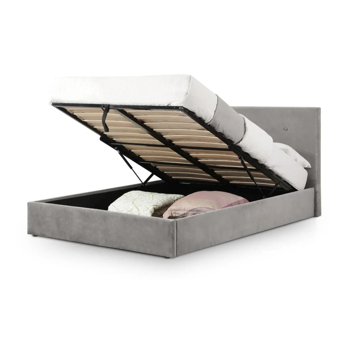 Trinity Shoreditch Lift-Up Storage Ottoman Fabric Bed