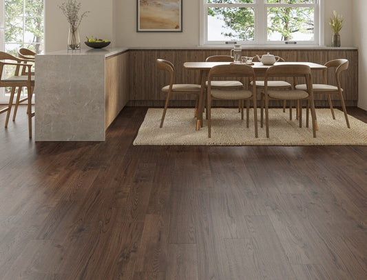 Liberty Solid Oak  18x150mm Coffee Brushed and Lacquered Solid Wood Flooring