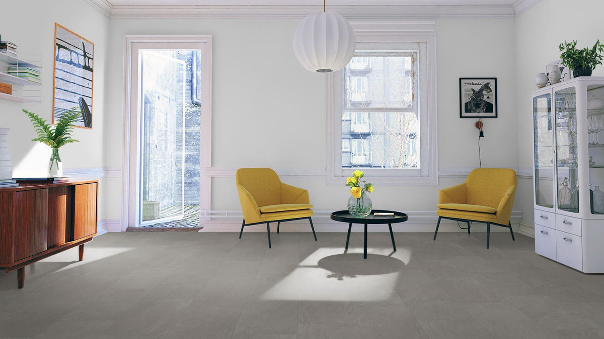 Liberty Lignum Core Tile Light Grey Slate SPC Rigid Vinyl Flooring