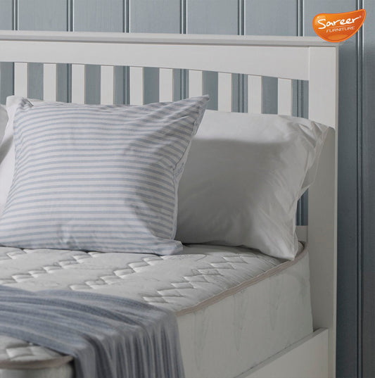 Sareer Sandhurst White Wooden Bed Frame Various Sizes