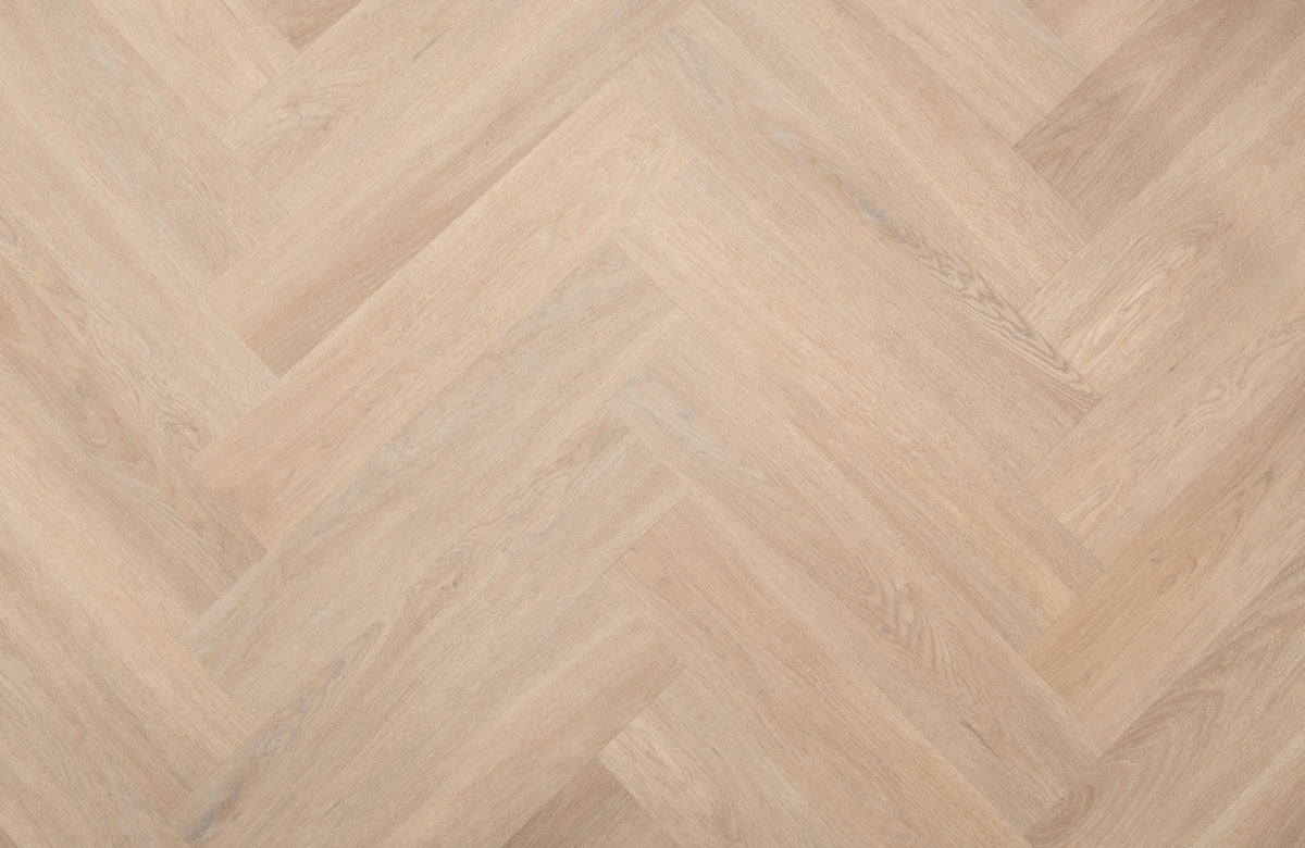 Liberty Lux Sherburn Oak 5mm SPC Luxury Vinyl Flooring Herringbone Built In Underlay