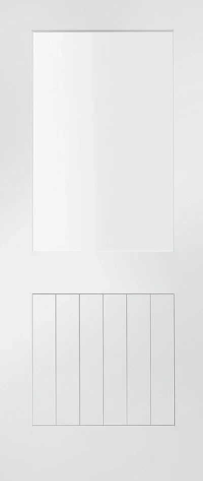XL Joinery Internal White Suffolk Door 1 Light Half Glazed Clear Glass