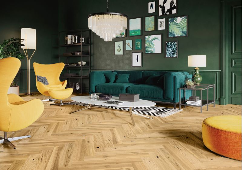 Timba Floor 14x110 Engineered Oak Herringbone Flooring Invisible Oak Oiled 2067