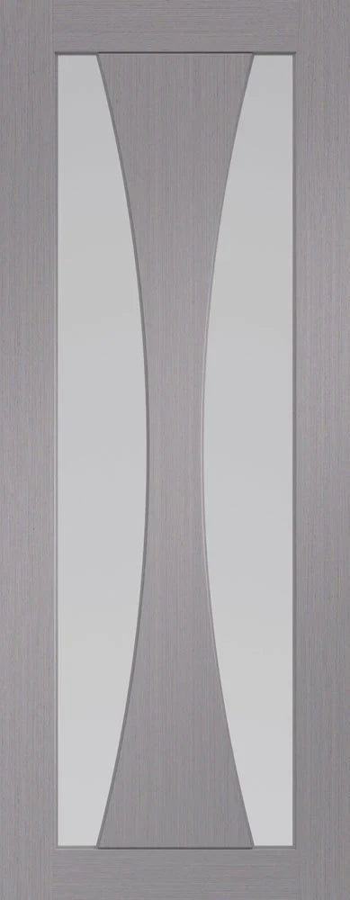 Internal Verona Light Grey Clear Glazed Door