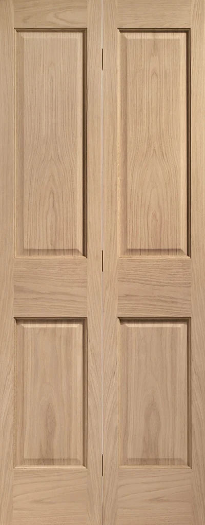 XL Joinery Internal Oak Victorian 4 Panel Bi-Fold Door