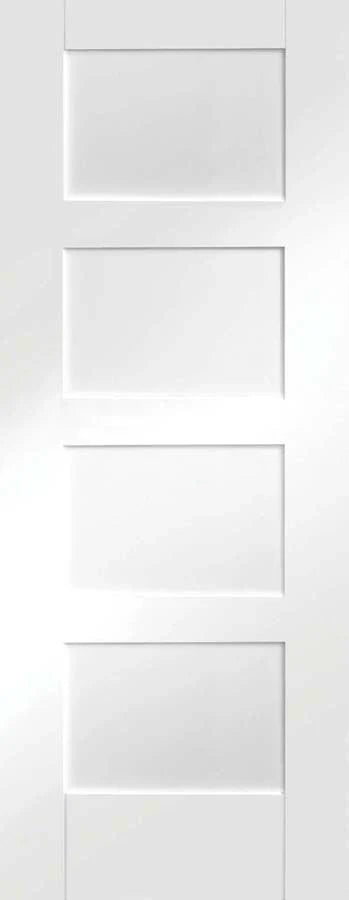 XL Joinery Internal White Shaker 4 Panel Fire Door FD30 Half Hour Rated
