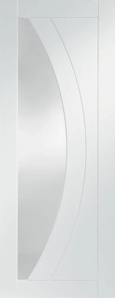 XL Joinery Internal White Door Primed Salerno Clear Glazed Fire Door FD30