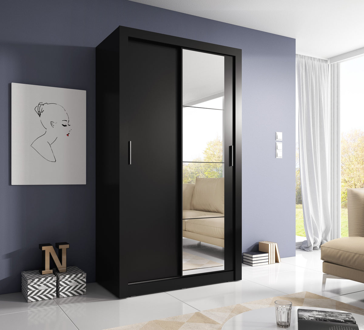 Liberty Arti 6 - 2 Sliding Door Wardrobe 120cm